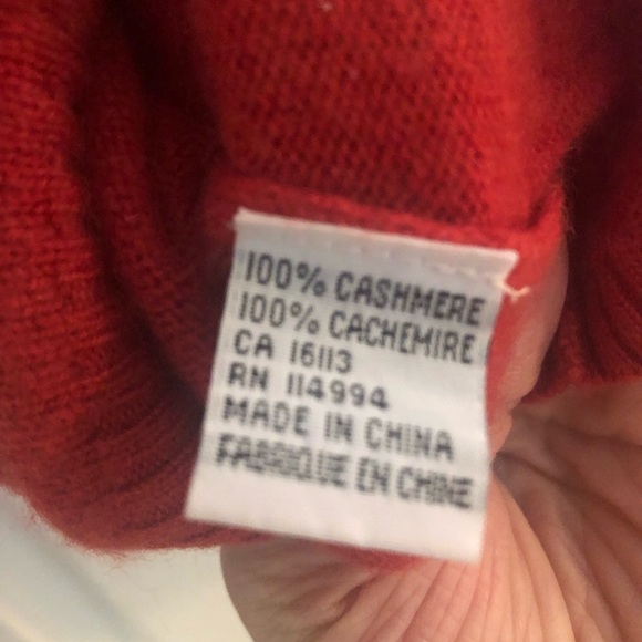 PURE  Cashmere V Neck Pullover Sweater size small - Picture 5 of 13